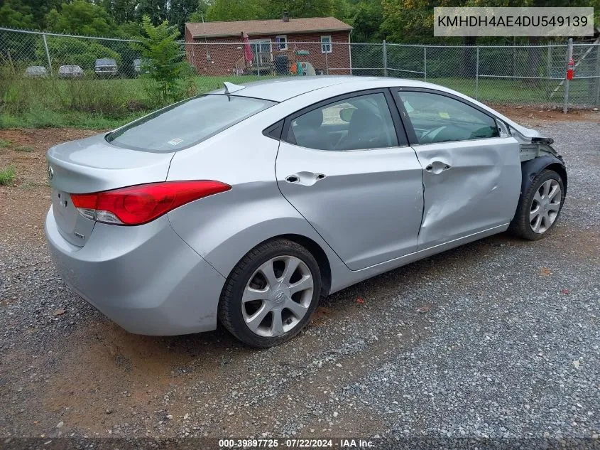 KMHDH4AE4DU549139 2013 Hyundai Elantra Limited