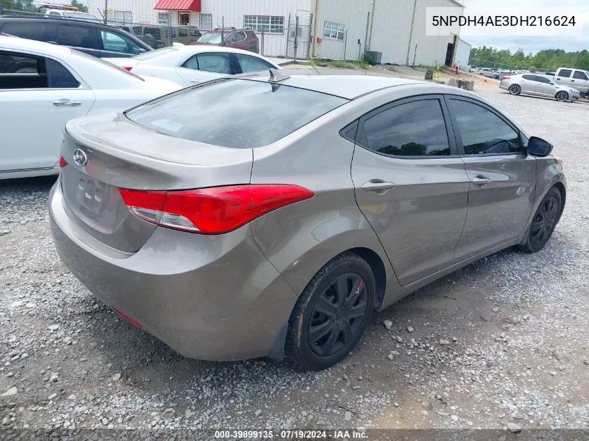 5NPDH4AE3DH216624 2013 Hyundai Elantra Gls