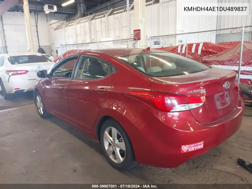 2013 Hyundai Elantra Gls VIN: KMHDH4AE1DU489837 Lot: 39907001