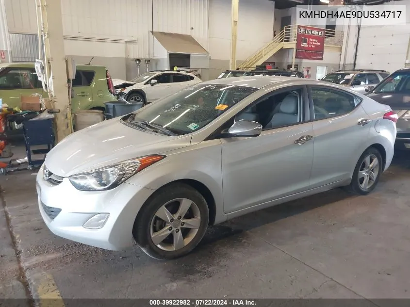 2013 Hyundai Elantra Gls VIN: KMHDH4AE9DU534717 Lot: 39922982