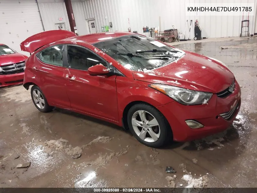 2013 Hyundai Elantra Gls (Ulsan Plant) VIN: KMHDH4AE7DU491785 Lot: 39925080