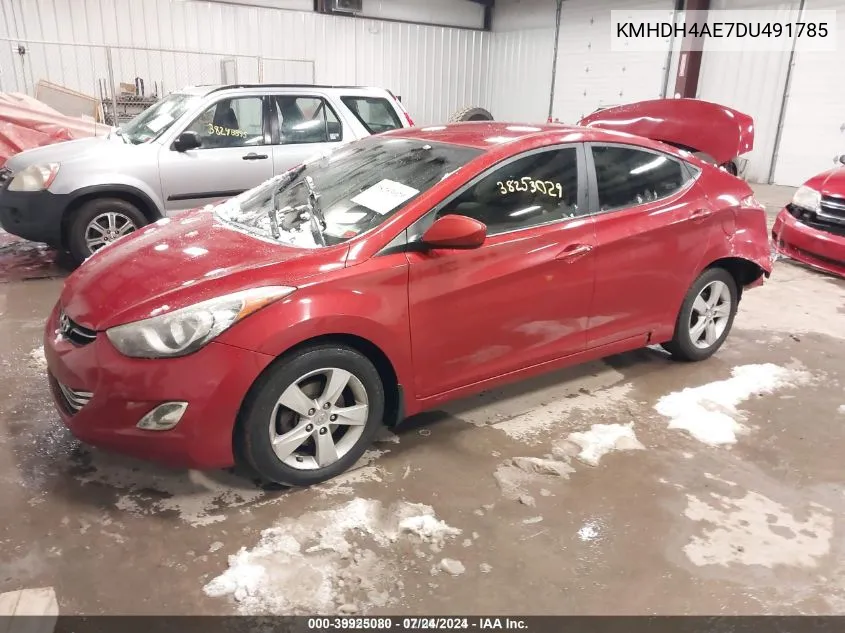 2013 Hyundai Elantra Gls (Ulsan Plant) VIN: KMHDH4AE7DU491785 Lot: 39925080