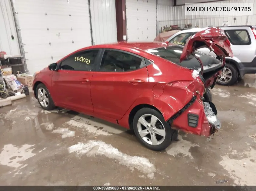 2013 Hyundai Elantra Gls (Ulsan Plant) VIN: KMHDH4AE7DU491785 Lot: 39925080