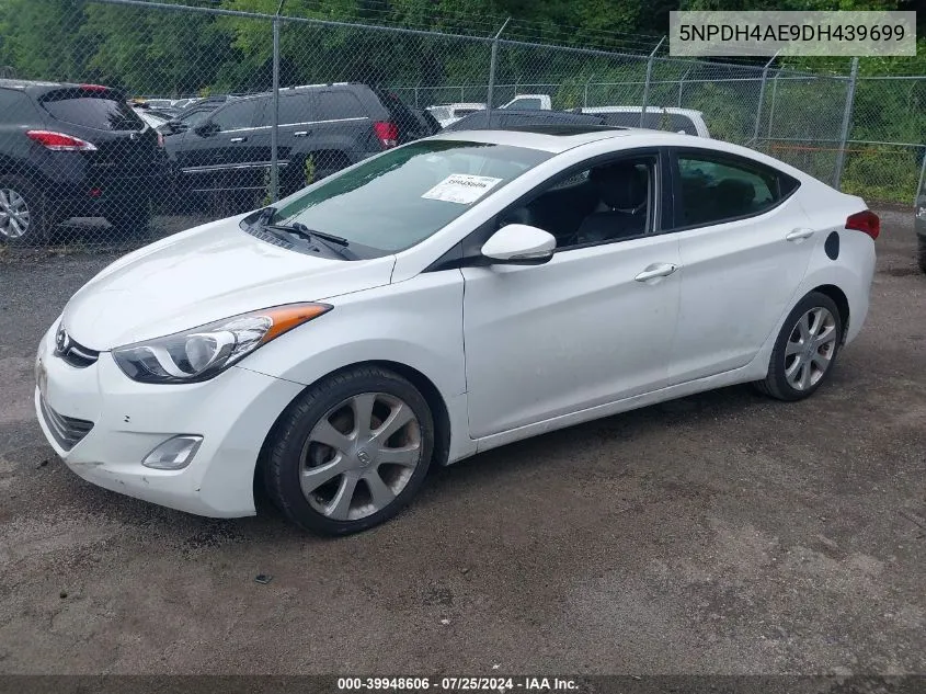 2013 Hyundai Elantra Limited VIN: 5NPDH4AE9DH439699 Lot: 39948606