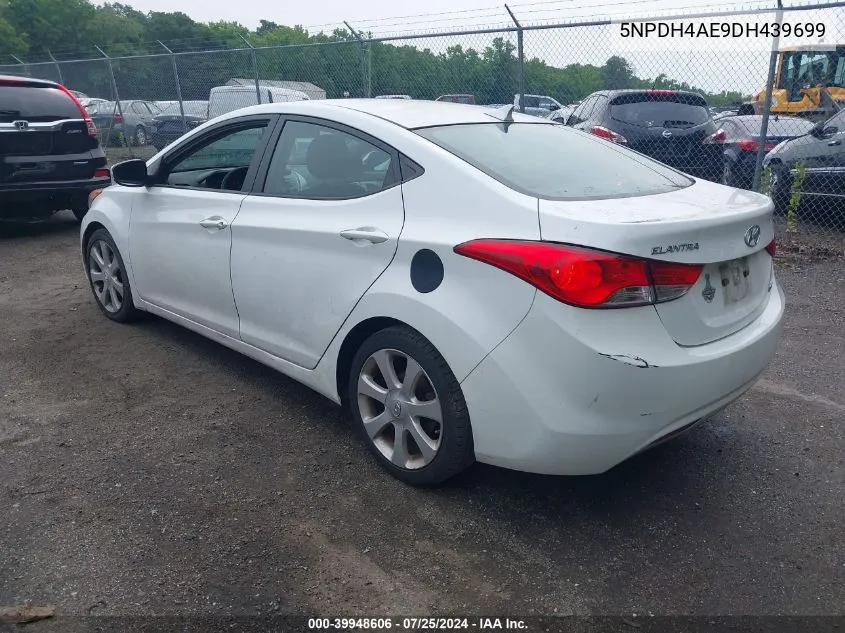 2013 Hyundai Elantra Limited VIN: 5NPDH4AE9DH439699 Lot: 39948606