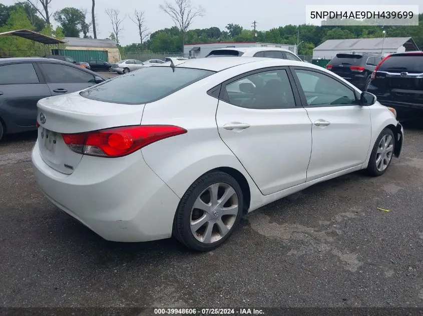 2013 Hyundai Elantra Limited VIN: 5NPDH4AE9DH439699 Lot: 39948606