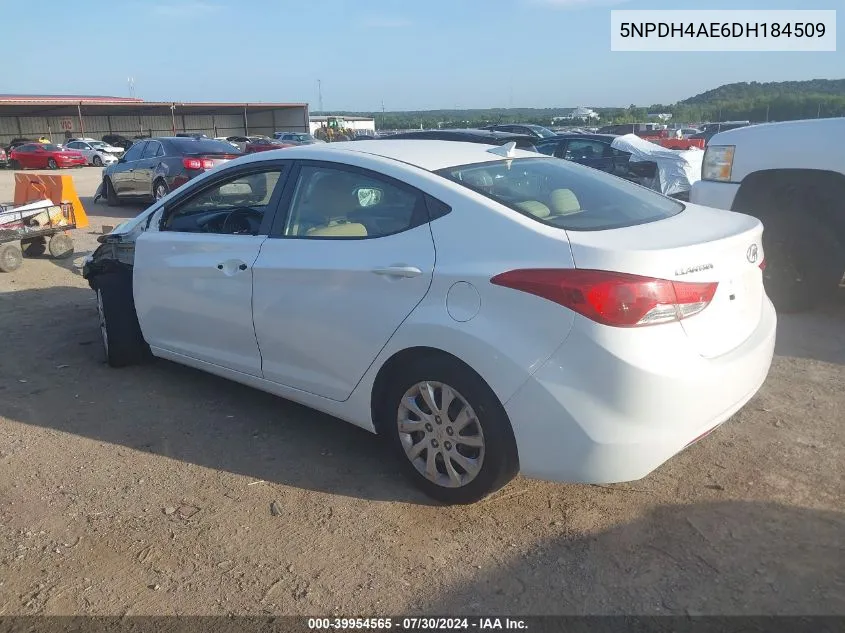 5NPDH4AE6DH184509 2013 Hyundai Elantra Gls