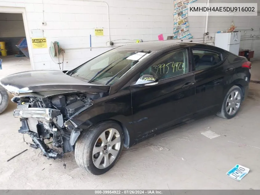 KMHDH4AE5DU916002 2013 Hyundai Elantra Limited