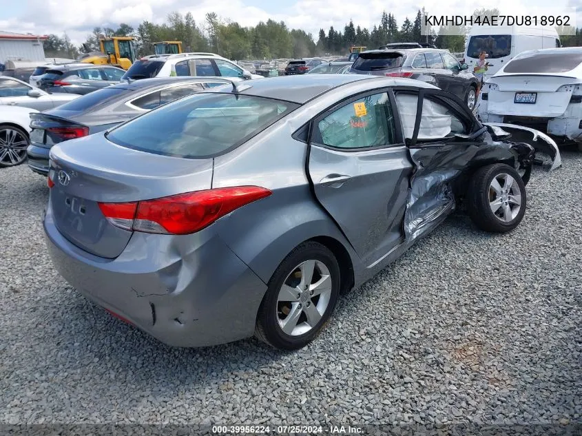 2013 Hyundai Elantra Gls VIN: KMHDH4AE7DU818962 Lot: 39956224