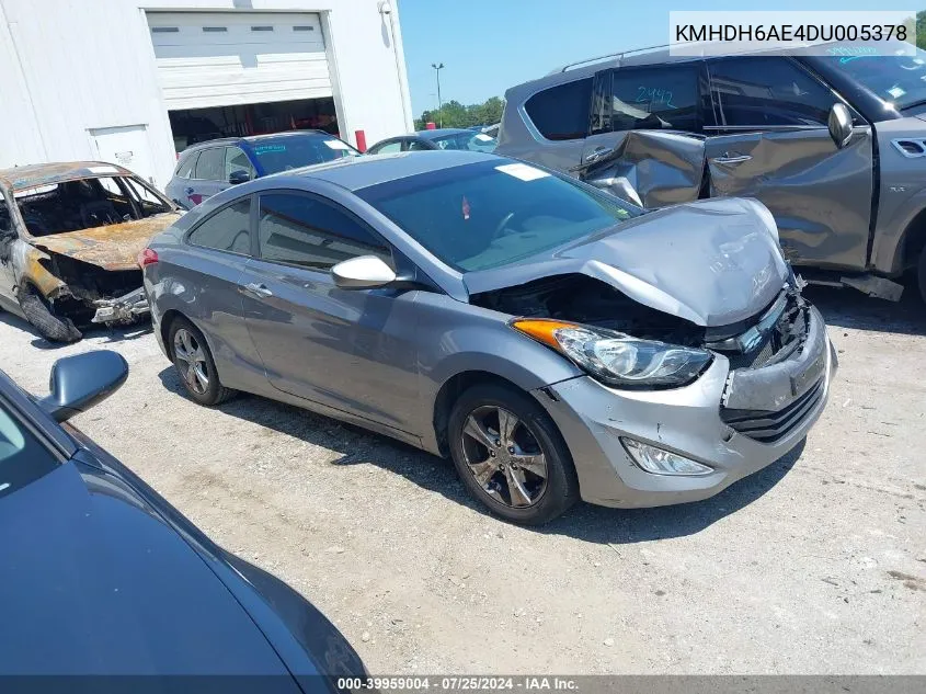 2013 Hyundai Elantra Gs VIN: KMHDH6AE4DU005378 Lot: 39959004