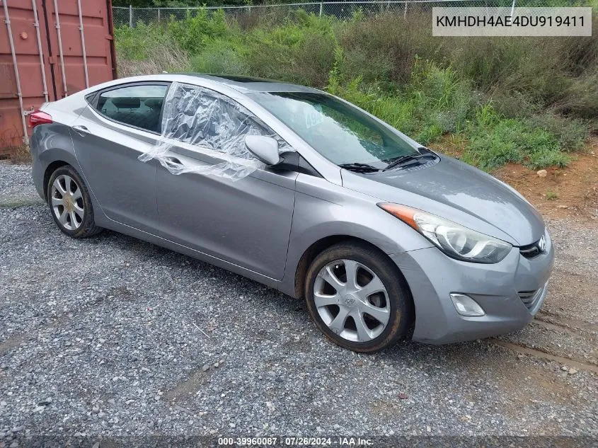 KMHDH4AE4DU919411 2013 Hyundai Elantra Limited