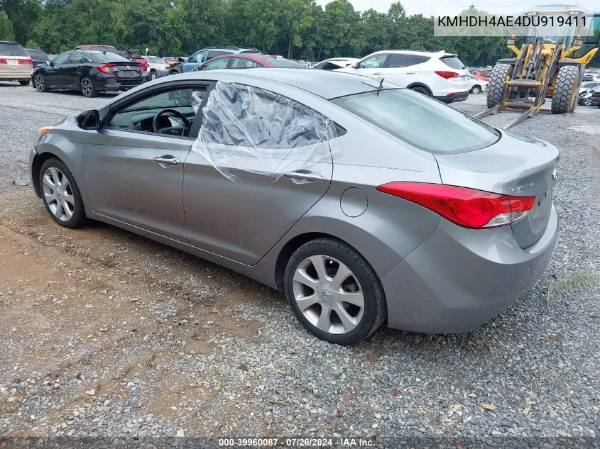 KMHDH4AE4DU919411 2013 Hyundai Elantra Limited