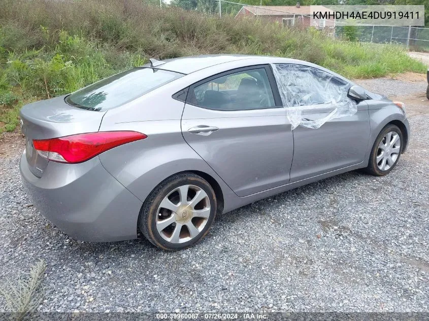 KMHDH4AE4DU919411 2013 Hyundai Elantra Limited