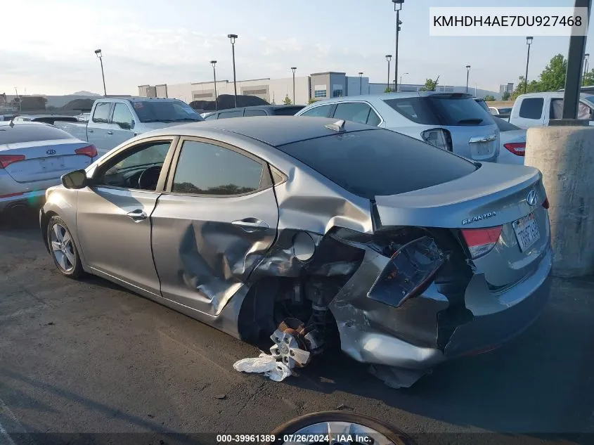 KMHDH4AE7DU927468 2013 Hyundai Elantra Gls