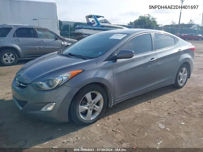 2013 Hyundai Elantra Gls VIN: 5NPDH4AE2DH401697 Lot: 39964043