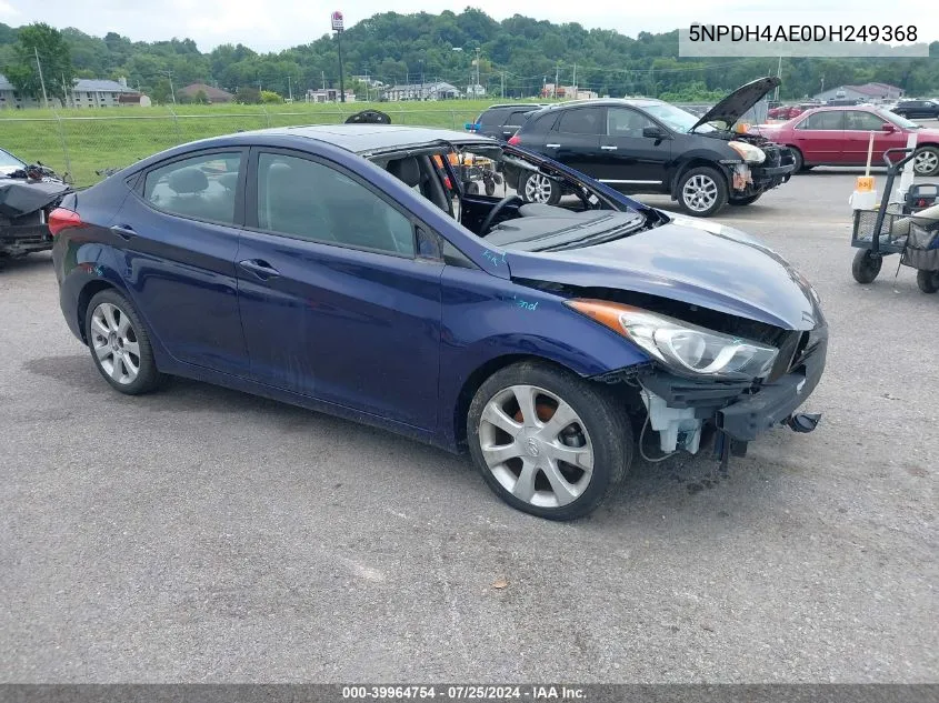 2013 Hyundai Elantra Limited VIN: 5NPDH4AE0DH249368 Lot: 39964754