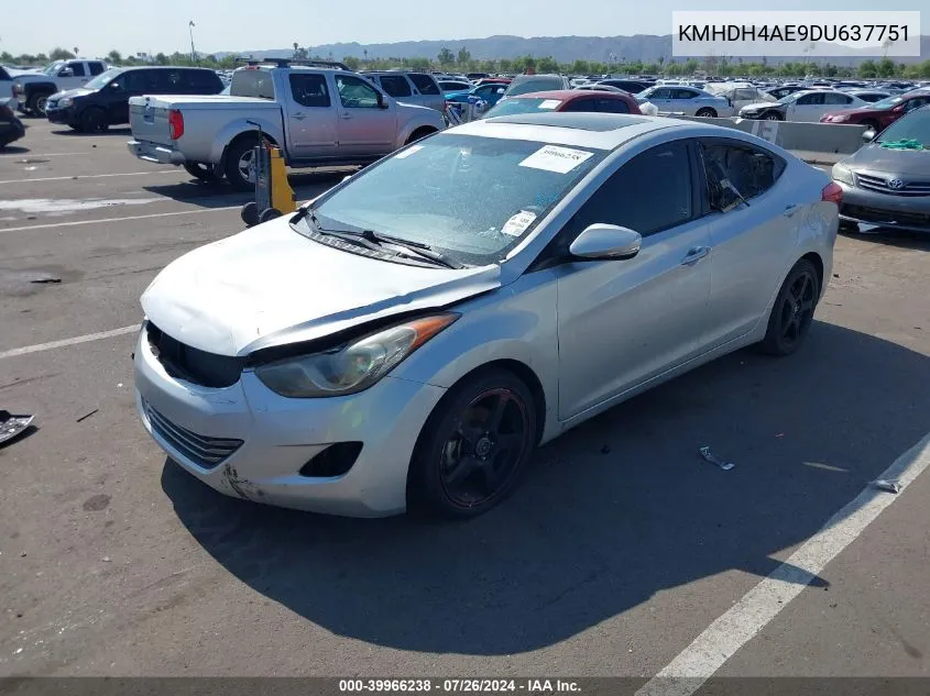 KMHDH4AE9DU637751 2013 Hyundai Elantra Limited