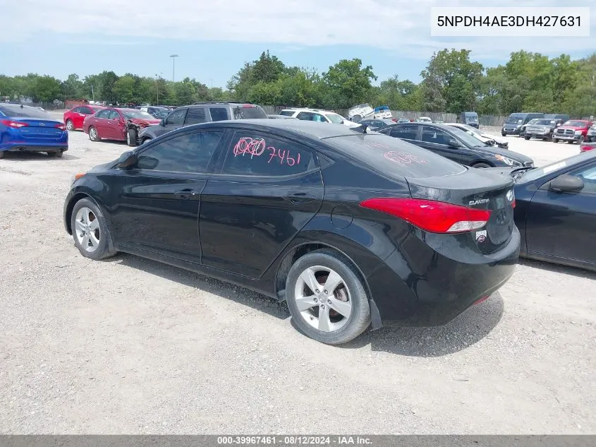 2013 Hyundai Elantra Gls VIN: 5NPDH4AE3DH427631 Lot: 39967461