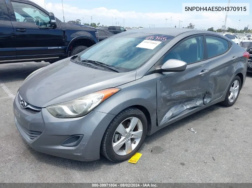 2013 Hyundai Elantra Gls VIN: 5NPDH4AE5DH370915 Lot: 39971804