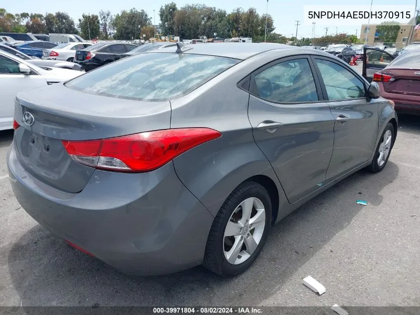 2013 Hyundai Elantra Gls VIN: 5NPDH4AE5DH370915 Lot: 39971804