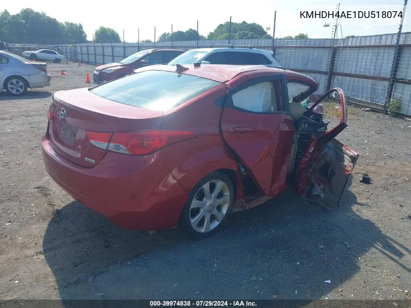 KMHDH4AE1DU518074 2013 Hyundai Elantra Gls/Limited