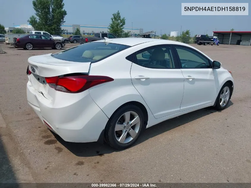 2013 Hyundai Elantra Gls VIN: 5NPDH4AE1DH158819 Lot: 39982366