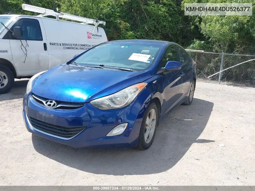 2013 Hyundai Elantra Gls (Ulsan Plant) VIN: KMHDH4AE4DU526377 Lot: 39987334