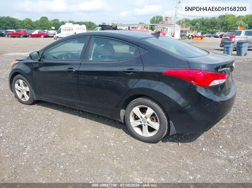 2013 Hyundai Elantra Gls VIN: 5NPDH4AE6DH168200 Lot: 39987706