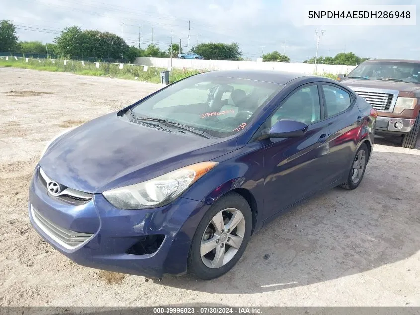 2013 Hyundai Elantra Gls VIN: 5NPDH4AE5DH286948 Lot: 39996023