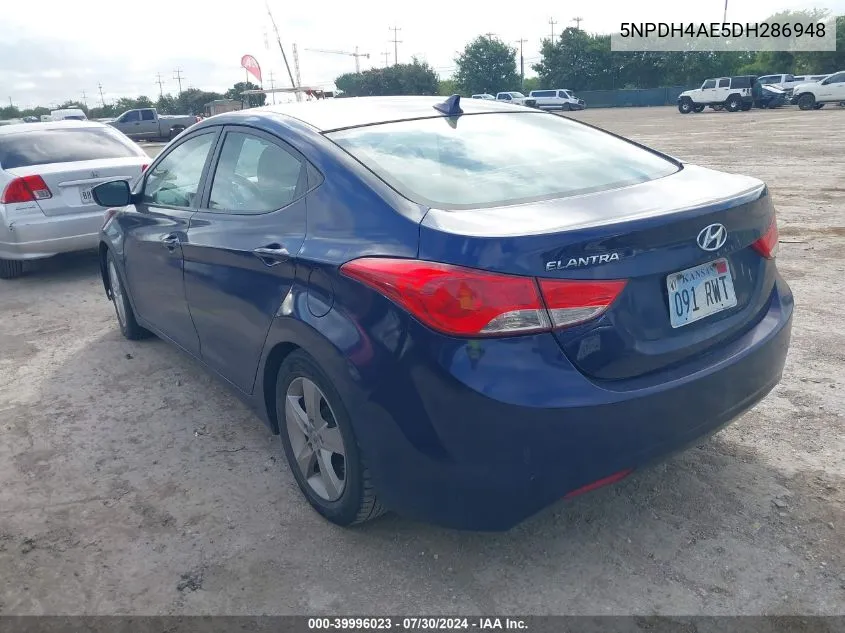 5NPDH4AE5DH286948 2013 Hyundai Elantra Gls