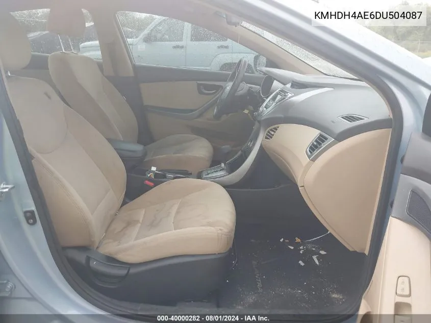 KMHDH4AE6DU504087 2013 Hyundai Elantra Gls