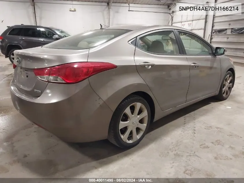 2013 Hyundai Elantra Limited VIN: 5NPDH4AE7DH166214 Lot: 40011495