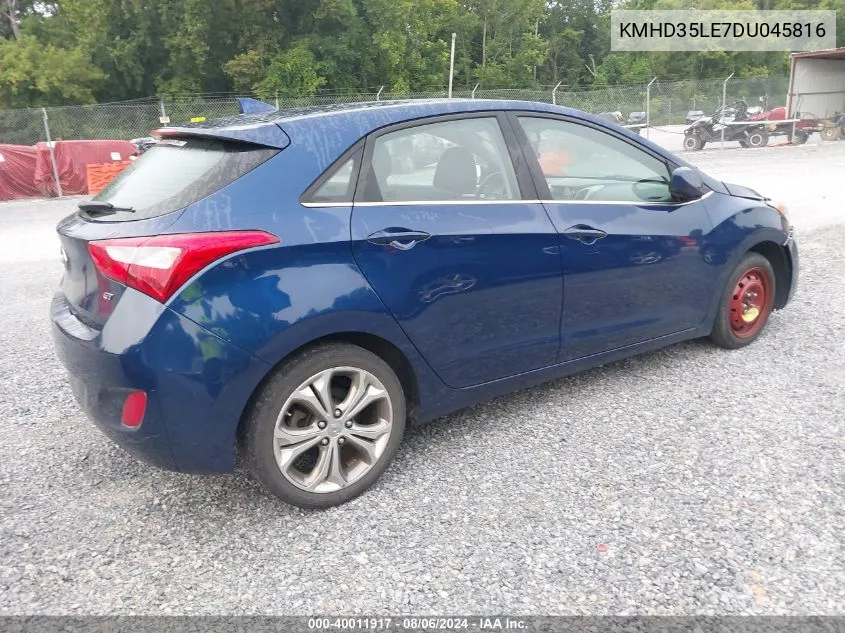 2013 Hyundai Elantra Gt VIN: KMHD35LE7DU045816 Lot: 40011917