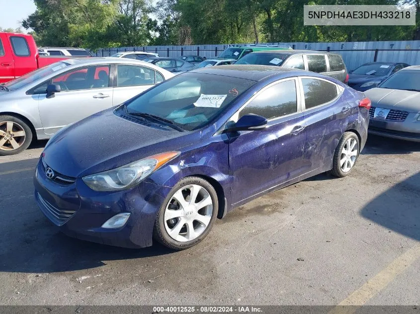 5NPDH4AE3DH433218 2013 Hyundai Elantra Limited