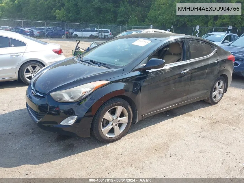 KMHDH4AEXDU904766 2013 Hyundai Elantra Gls