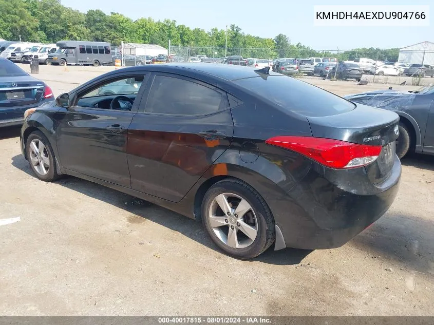 KMHDH4AEXDU904766 2013 Hyundai Elantra Gls