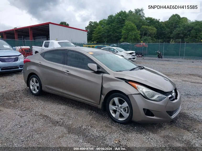 2013 Hyundai Elantra Gls VIN: 5NPDH4AE6DH415585 Lot: 40018705