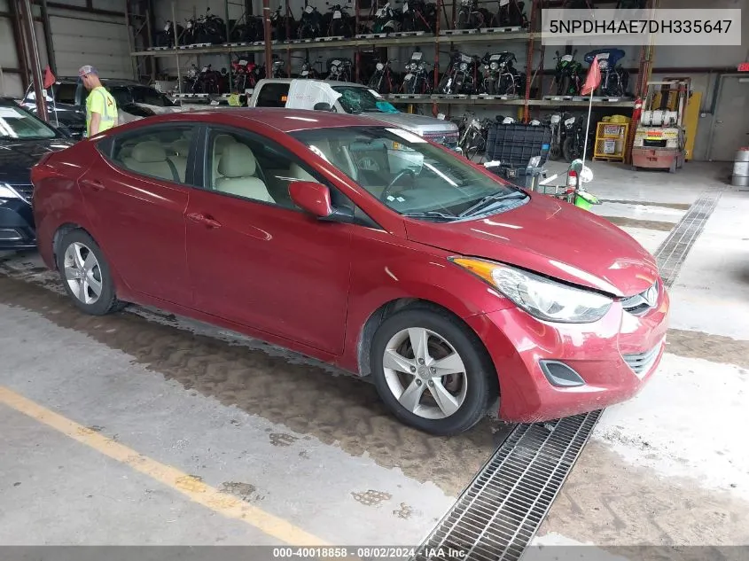 5NPDH4AE7DH335647 2013 Hyundai Elantra Gls