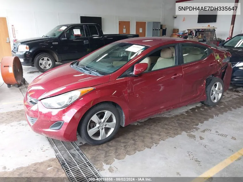 2013 Hyundai Elantra Gls VIN: 5NPDH4AE7DH335647 Lot: 40018858