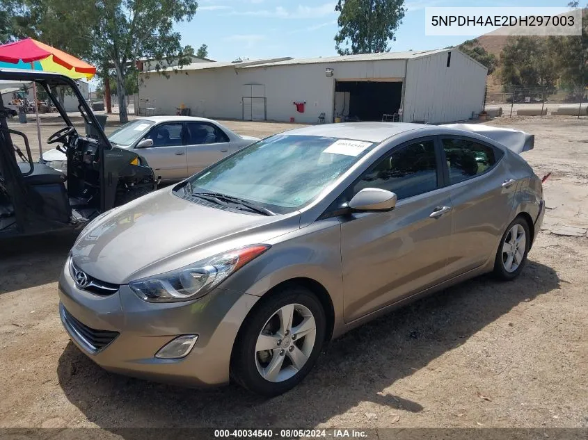 2013 Hyundai Elantra Gls VIN: 5NPDH4AE2DH297003 Lot: 40034540