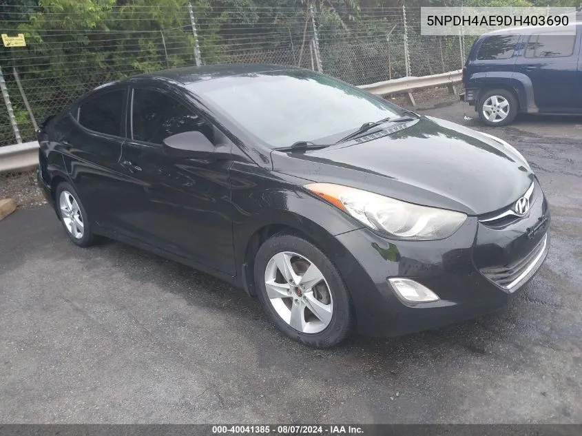 5NPDH4AE9DH403690 2013 Hyundai Elantra Gls