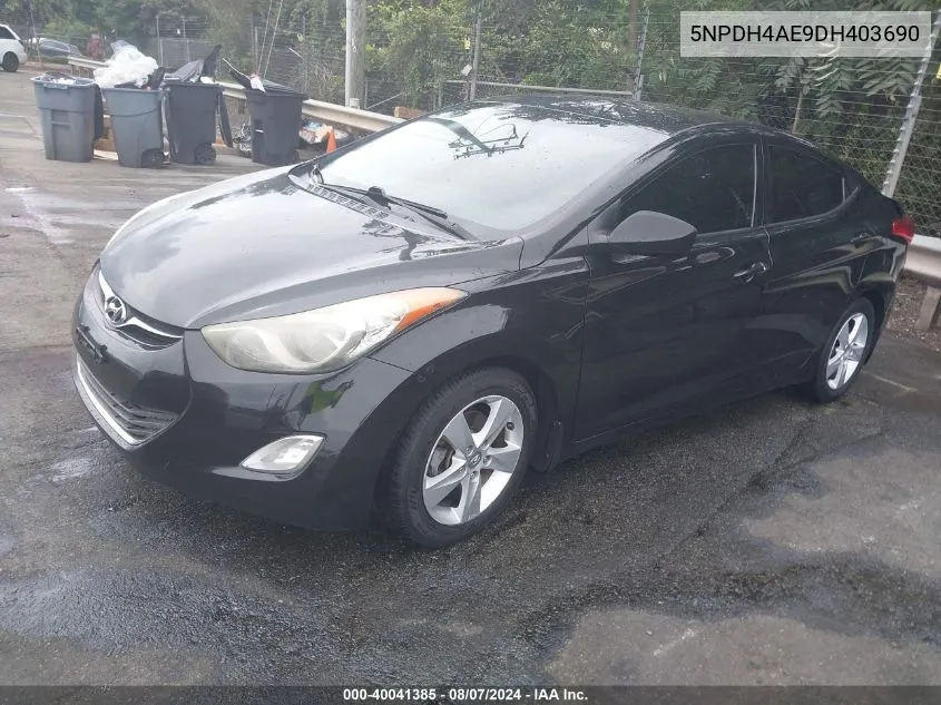 2013 Hyundai Elantra Gls VIN: 5NPDH4AE9DH403690 Lot: 40041385