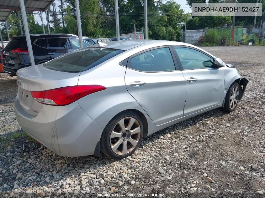 5NPDH4AE9DH152427 2013 Hyundai Elantra Limited