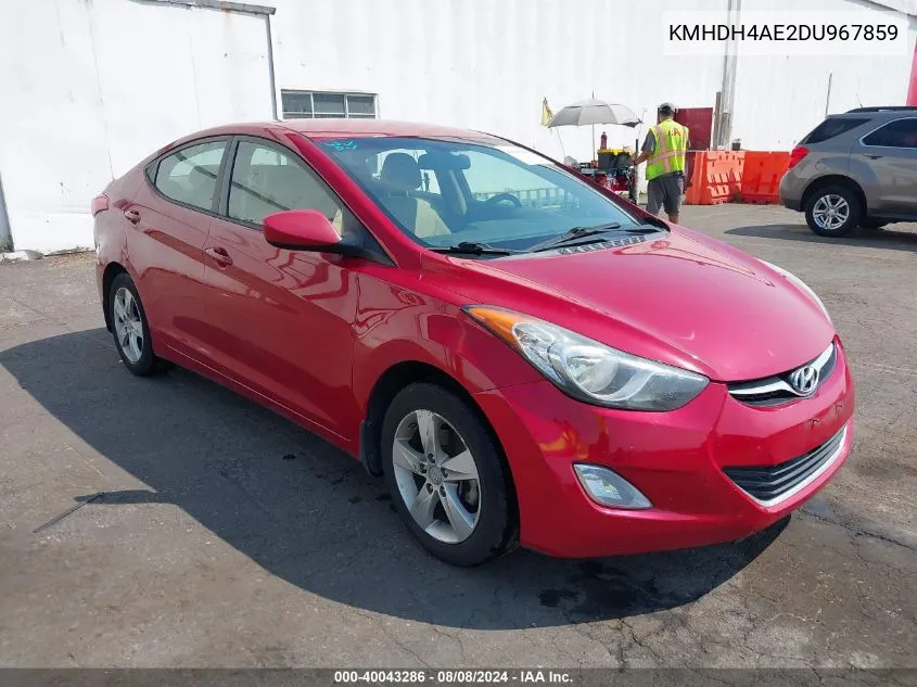 KMHDH4AE2DU967859 2013 Hyundai Elantra Gls