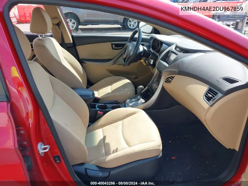 KMHDH4AE2DU967859 2013 Hyundai Elantra Gls