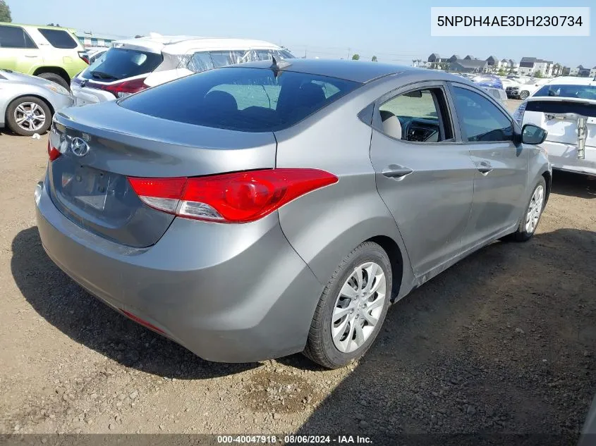 5NPDH4AE3DH230734 2013 Hyundai Elantra Gls