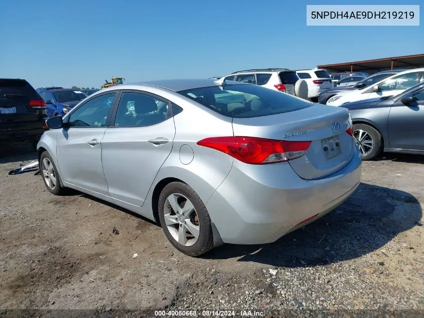 2013 Hyundai Elantra Gls VIN: 5NPDH4AE9DH219219 Lot: 40050668