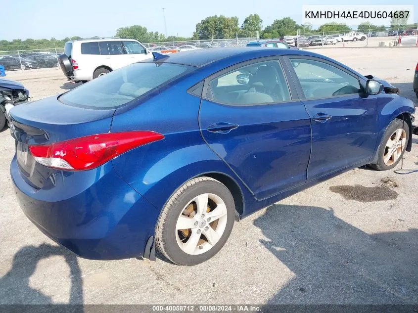 KMHDH4AE4DU604687 2013 Hyundai Elantra Gls