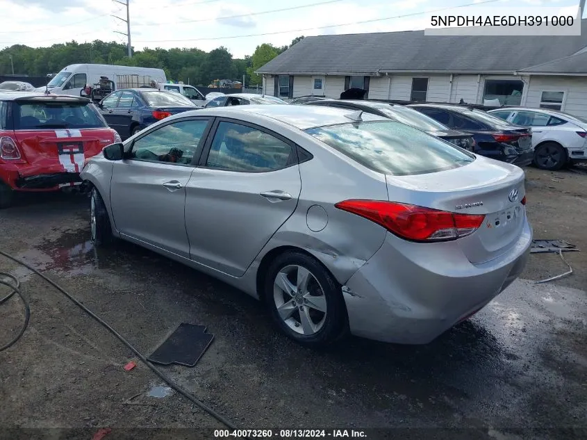 2013 Hyundai Elantra Gls VIN: 5NPDH4AE6DH391000 Lot: 40073260