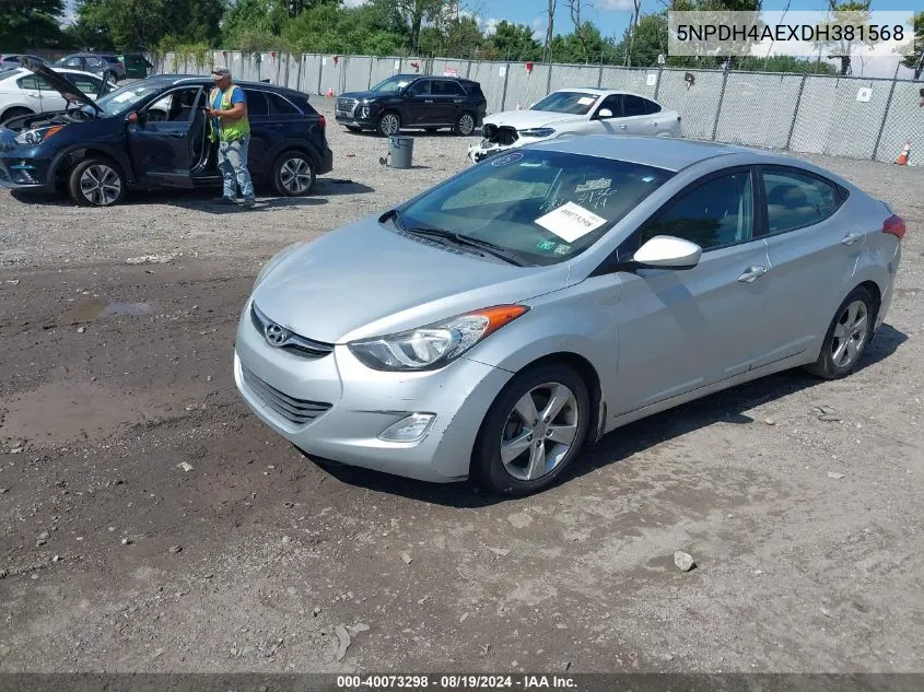 5NPDH4AEXDH381568 2013 Hyundai Elantra Gls